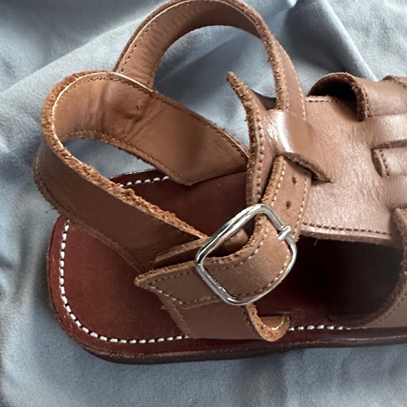 Adelisa & Co. Kids Aventura Brown Leather Sandals size 25/US 9 - Picture 5 of 5